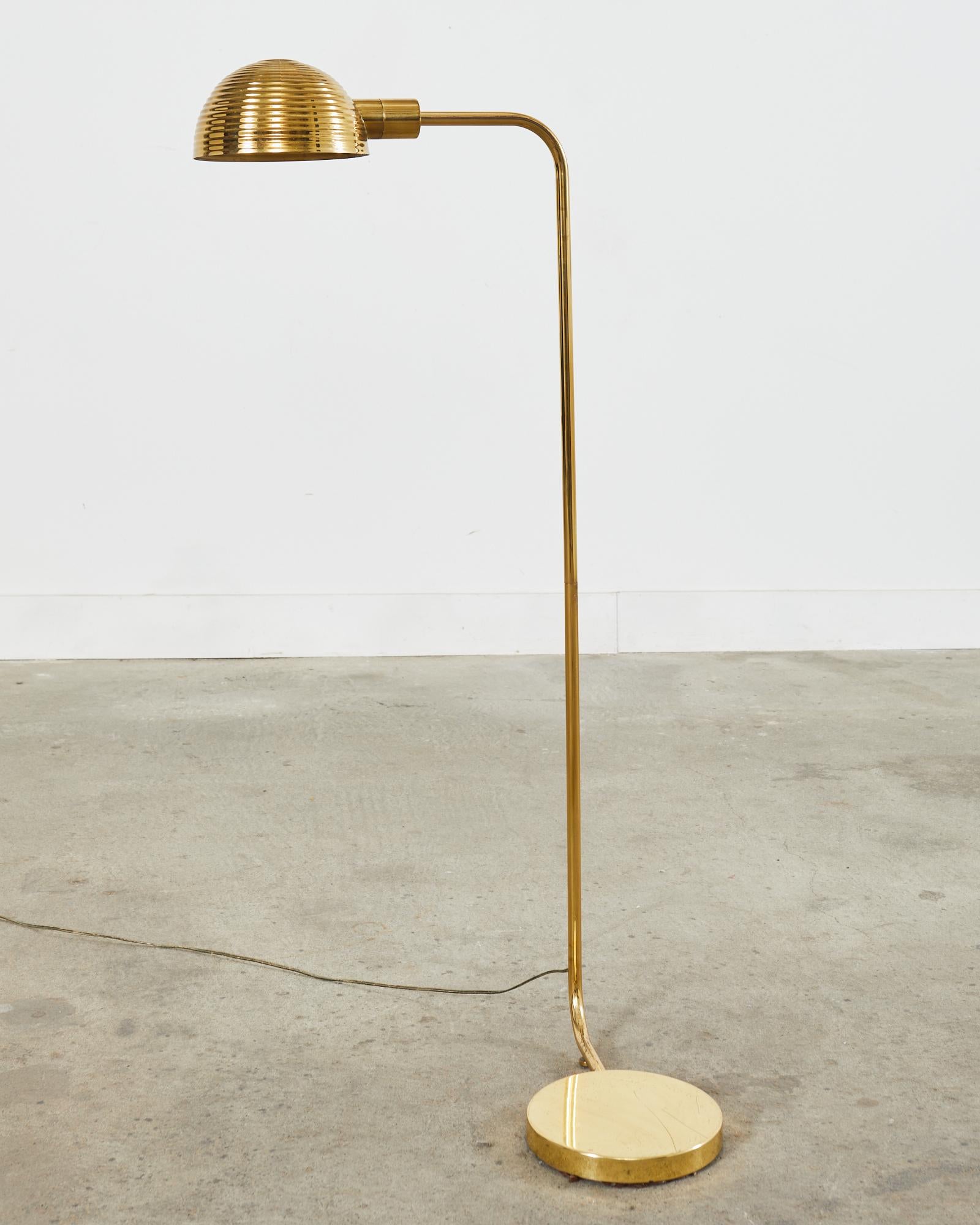 Art Deco Style Polished Brass Task Floor Lamp For Sale 4