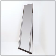 Art Deco Pyramid Floor Mirror, Wood & Synthetic, Belgium, 20th Century