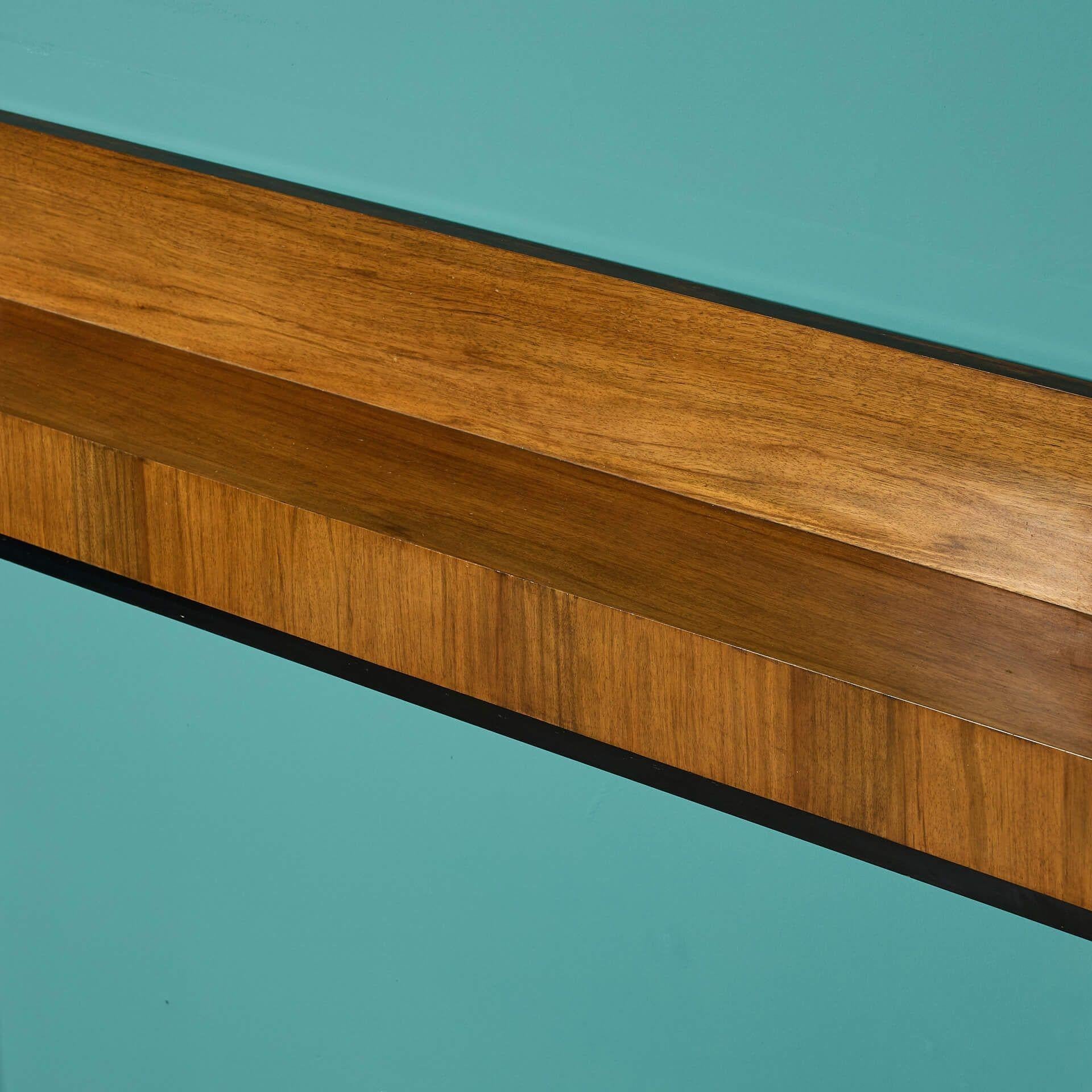 Art Deco Style Reclaimed Walnut Mantel For Sale 3