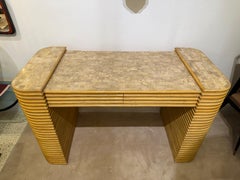 Art Deco Style Reed Bamboo Desk