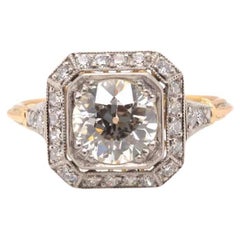 Ring im Art-Déco-Stil mit 1,29 Karat J/VS2 Diamanten
