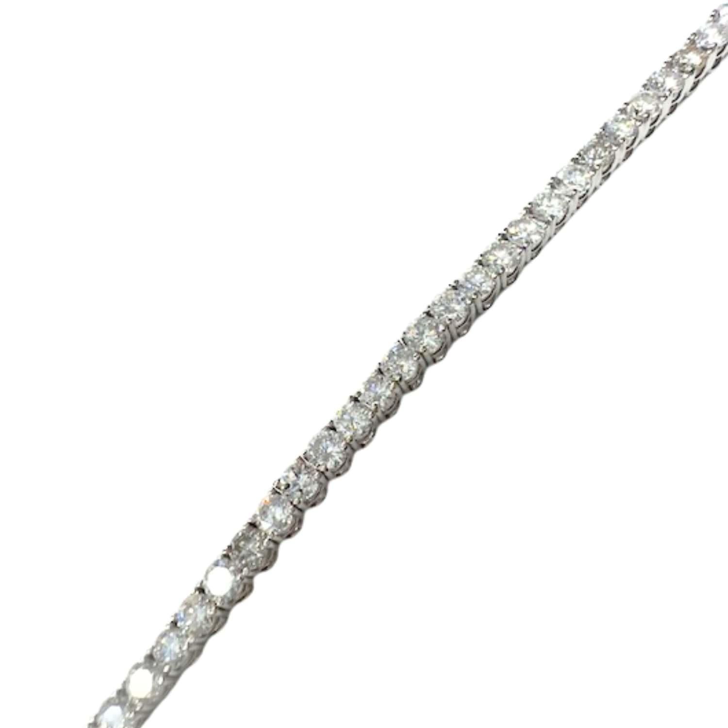 Art Deco Style Riviera Diamond white Gold Bracelet In Good Condition In MADRID, ES
