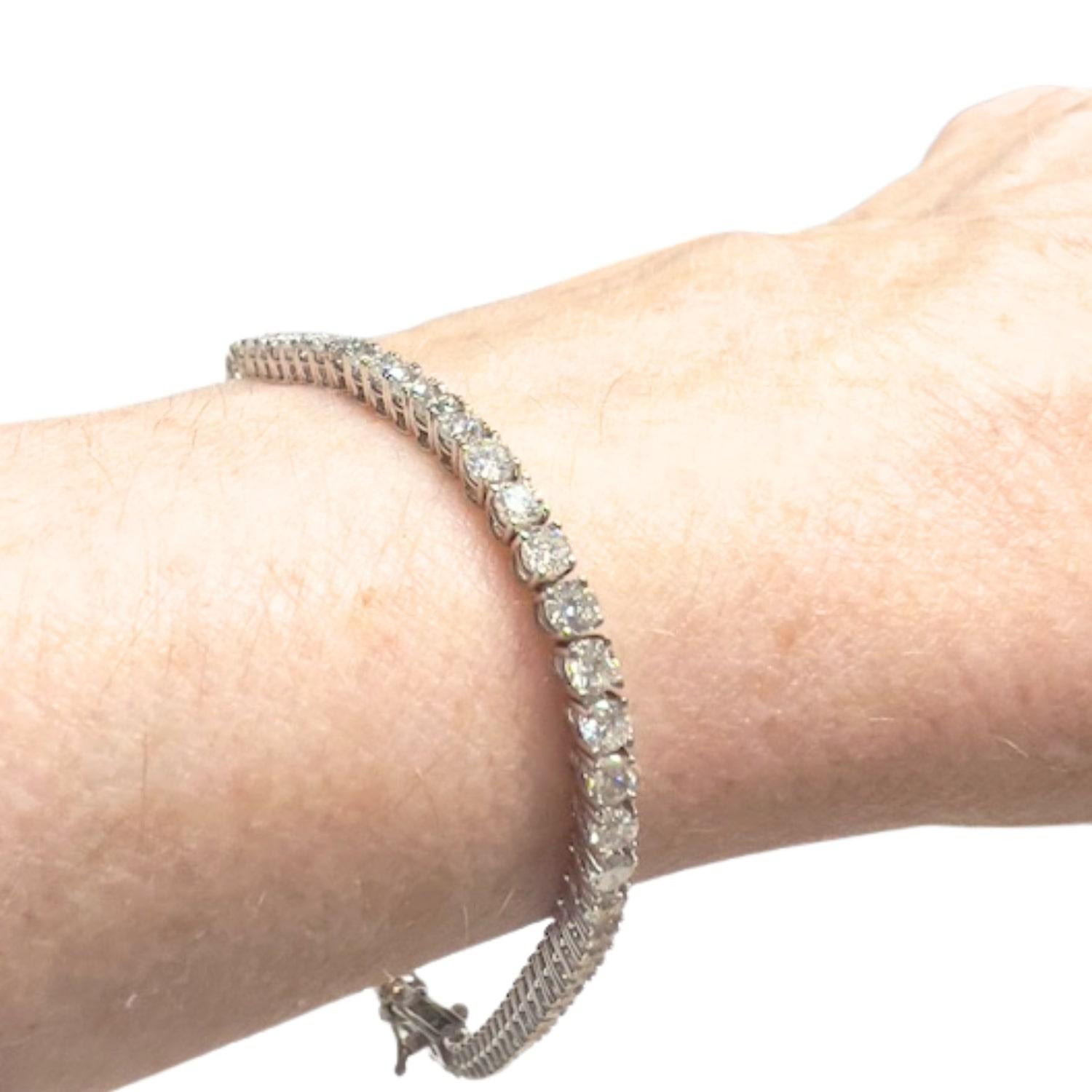 Art Deco Style Riviera Diamond white Gold Bracelet 2