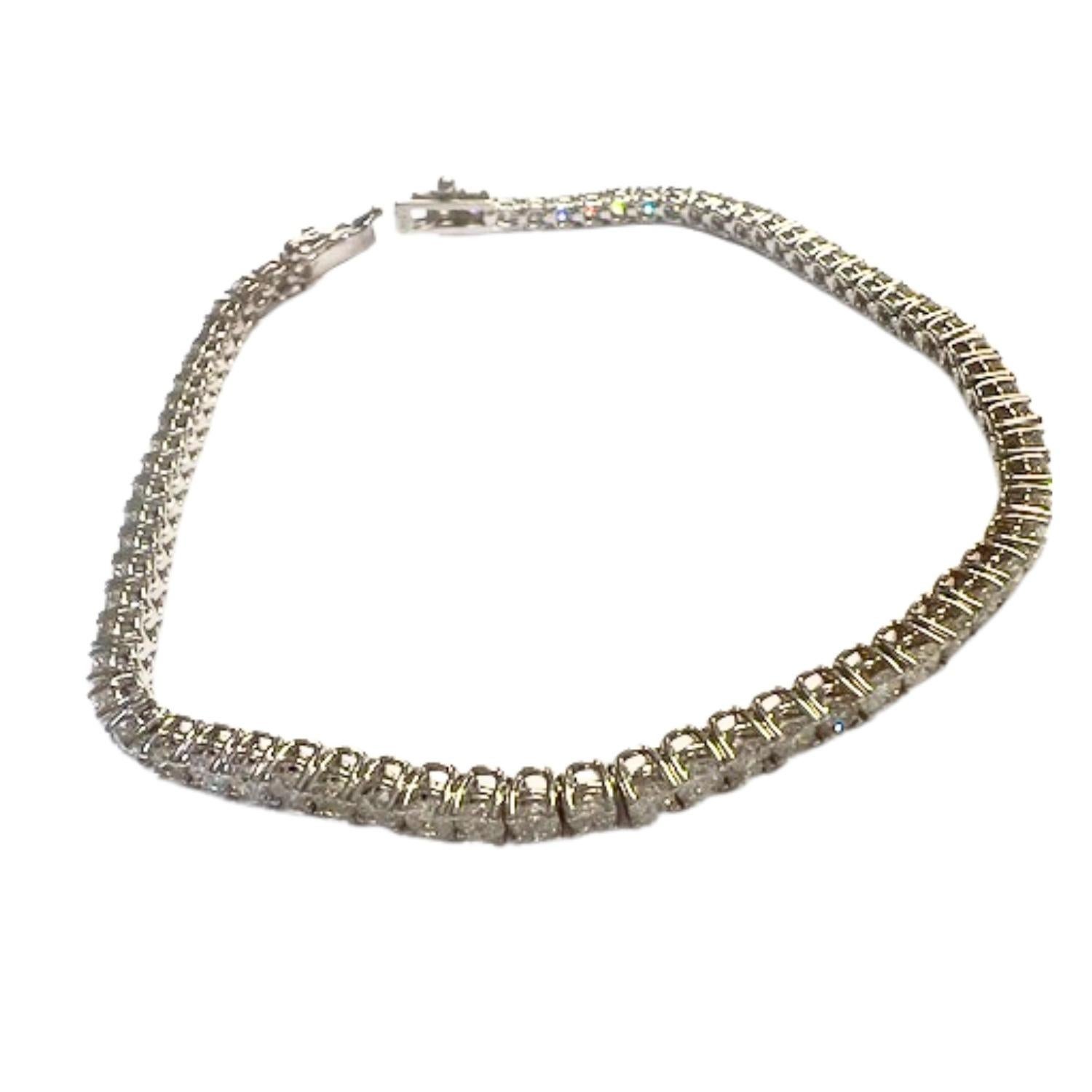 Art Deco Style Riviera Diamond white Gold Bracelet 4