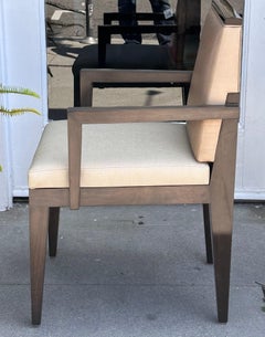 Chaise à bras en cuir Robert Marinelli, style Art Déco