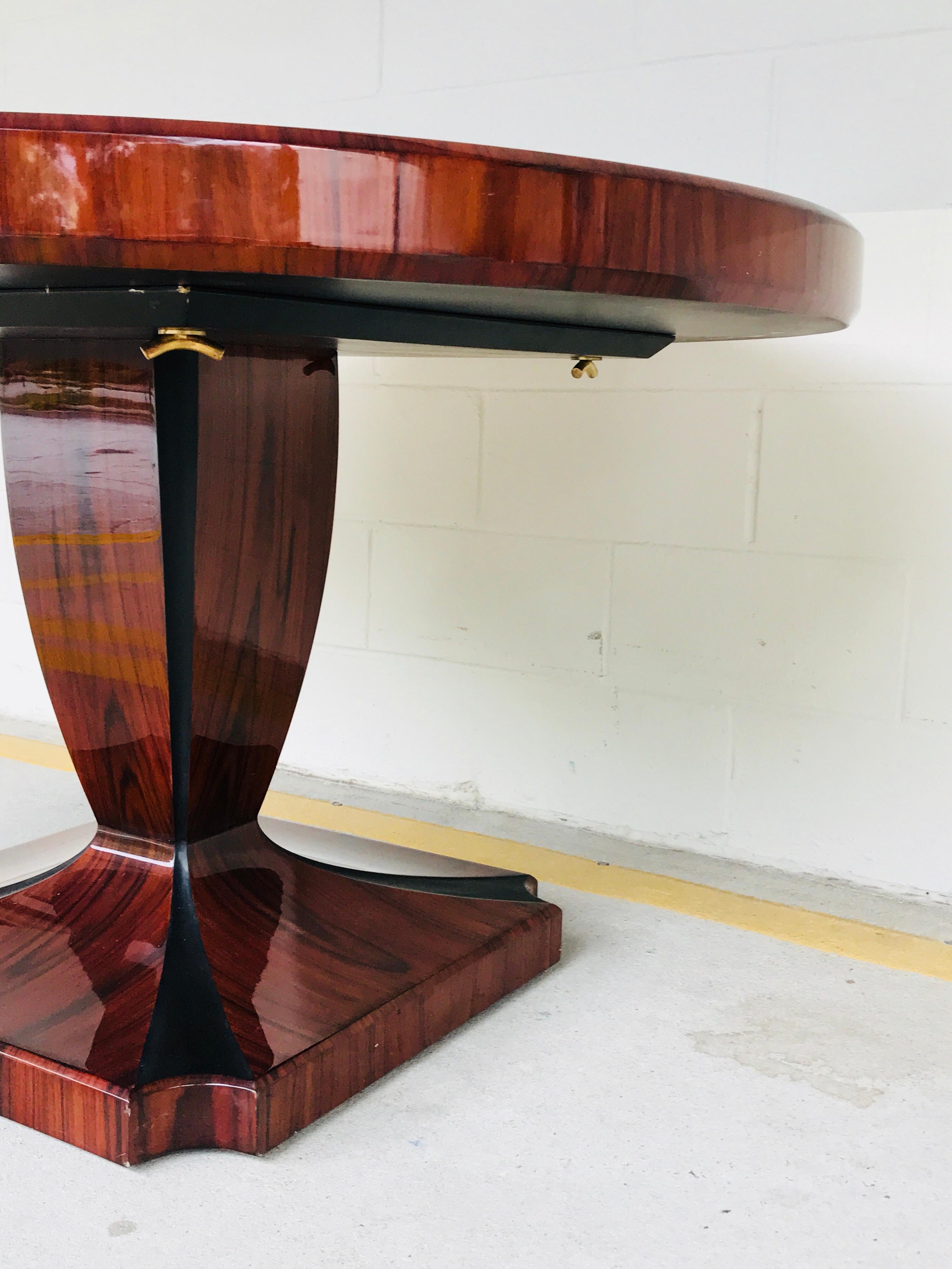 Art Deco Style Rosewood Centre Table with Lacquer Inlay 4