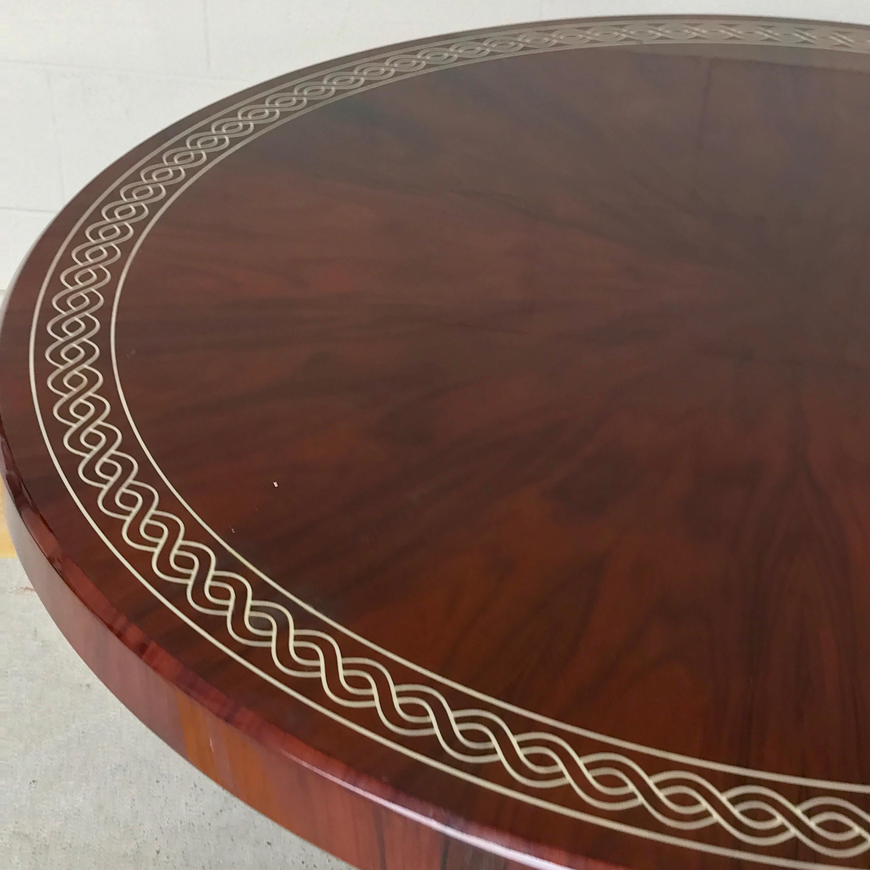 French Art Deco Style Rosewood Centre Table with Lacquer Inlay