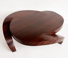 Art Deco Style Rosewood Coffee Table with an Unusual Sculptural Form, 20th C