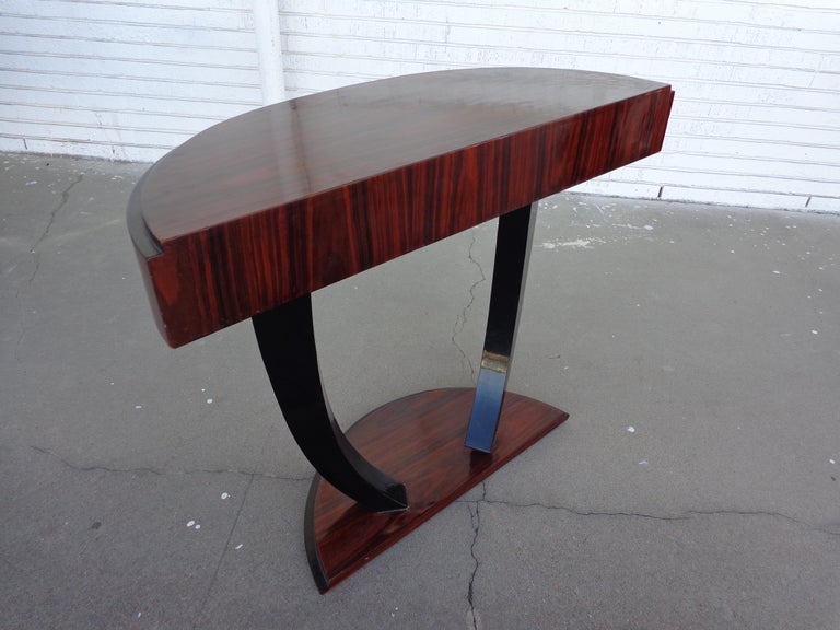 Art Deco Style Rosewood Console Table In Good Condition For Sale In Pasadena, TX