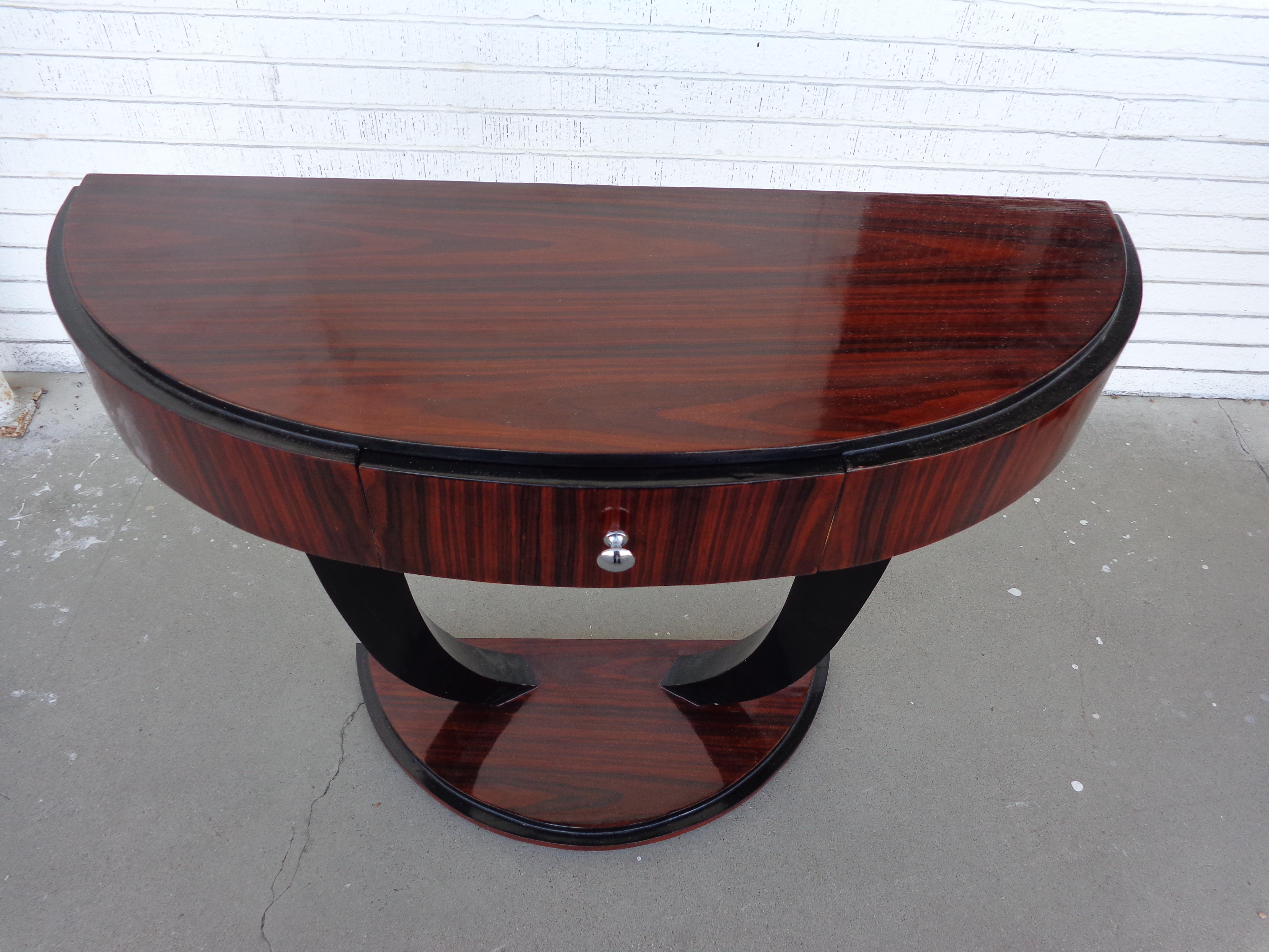 20th Century Art Deco Style Rosewood Console Table