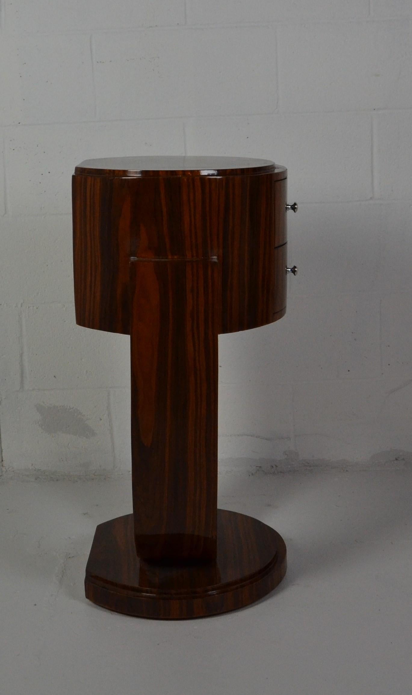 Contemporary Art Deco Style Rosewood Nightstands