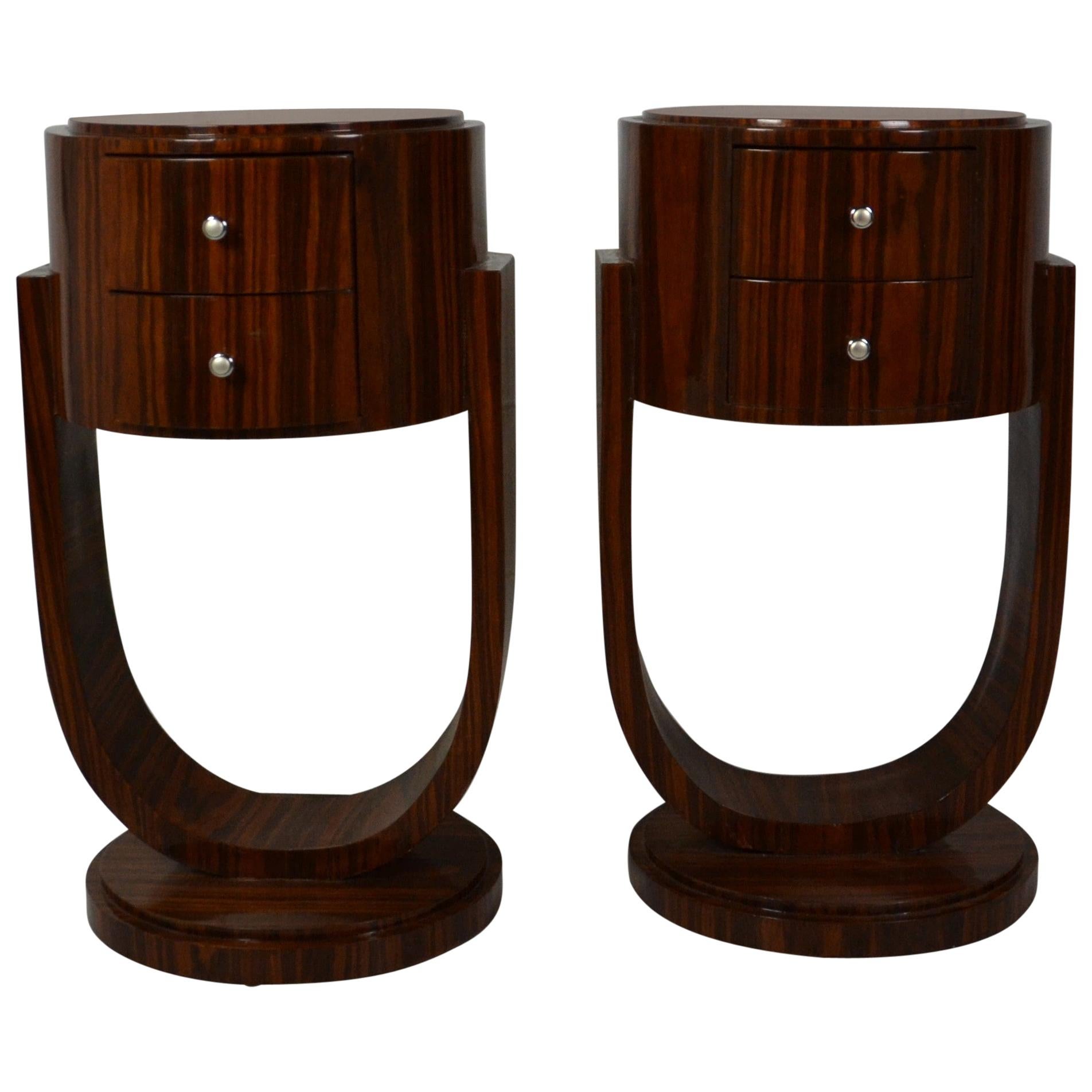 Art Deco Style Rosewood Nightstands