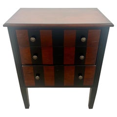 Art Deco Style Rosewood Three - Drawers Nightstand, End Table or Chest