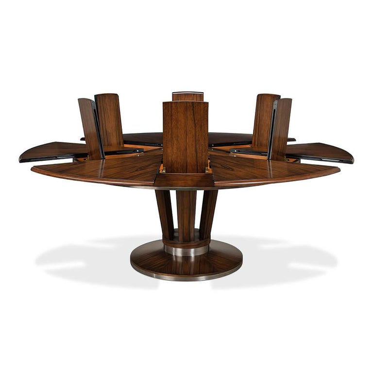 Art Deco Style Round Extending Dining, Art Deco Style Round Dining Table