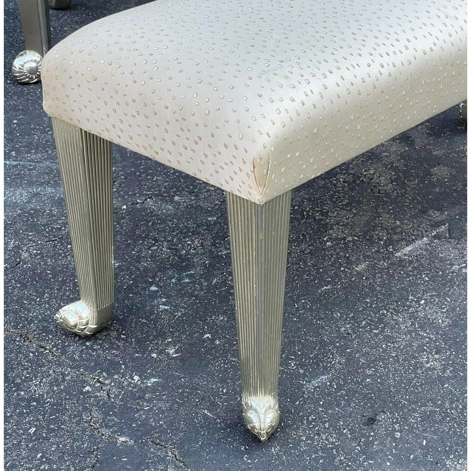 Art Deco Style Sally Sirken Lewis for J. Robert Scott Giltwood Bench In Good Condition In LOS ANGELES, CA