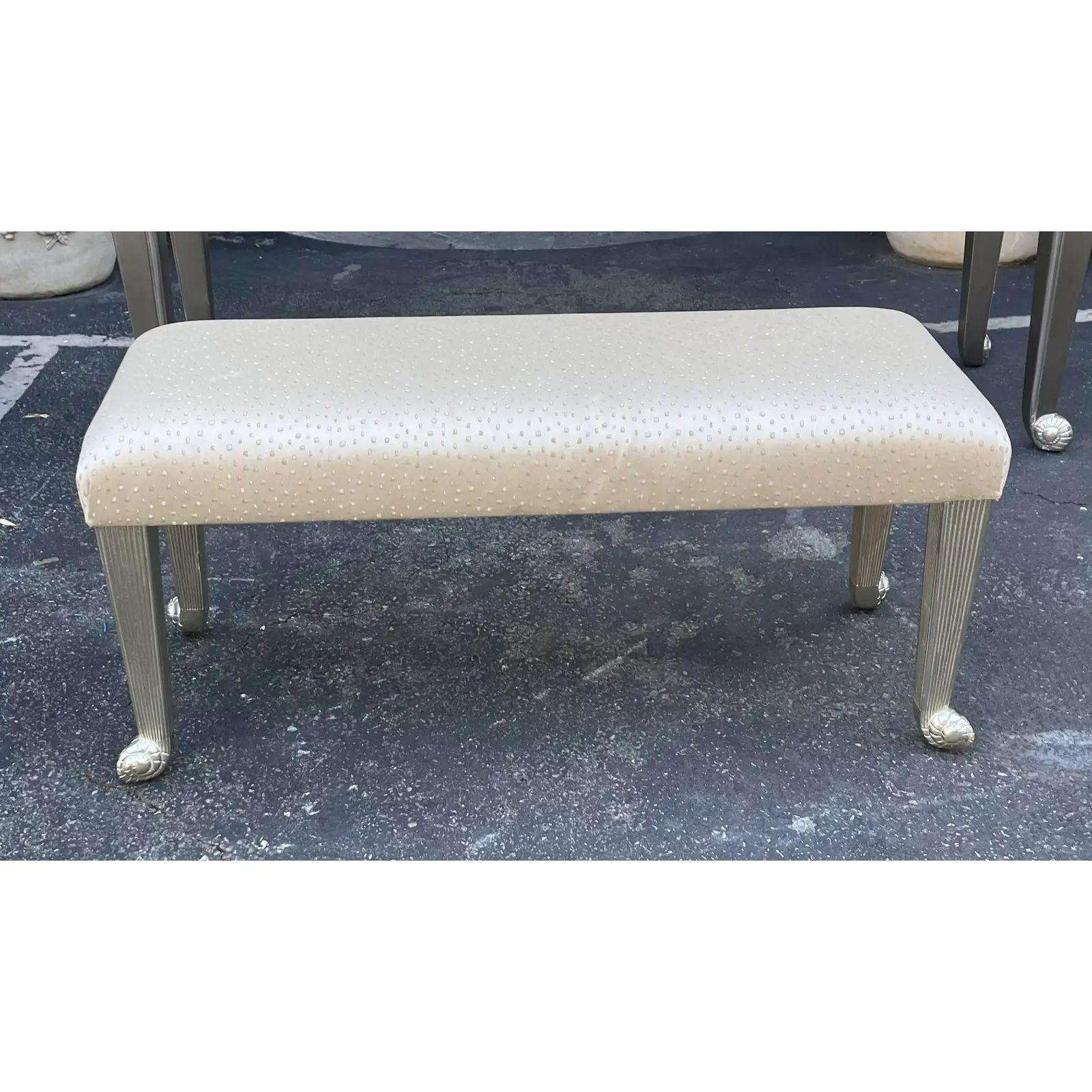 20th Century Art Deco Style Sally Sirken Lewis for J. Robert Scott Giltwood Bench