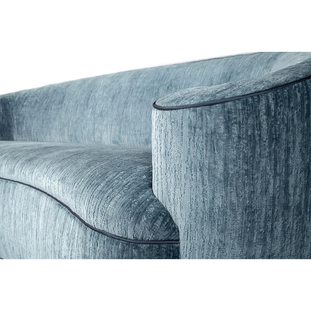 American Art Deco Style Scroll Sofa For Sale