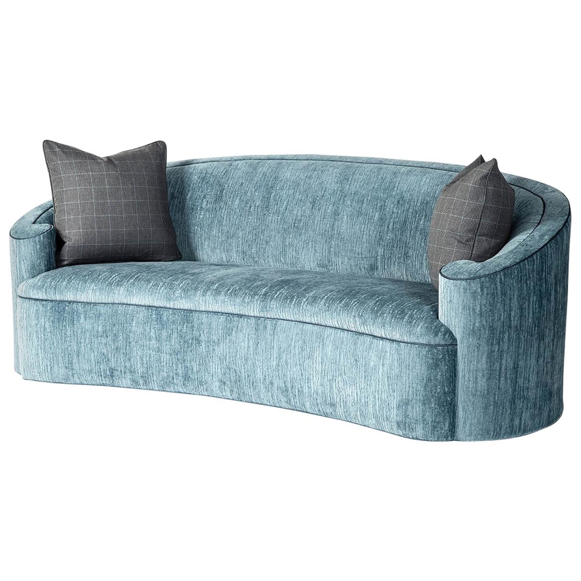 Sofa im Art-déco-Stil mit Schnörkeln im Angebot