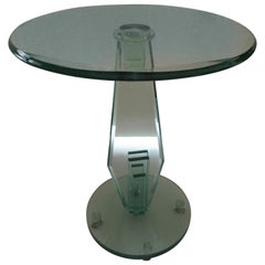 Art Deco Style Sculptural Glass Side Tables in the School of Danny Lane