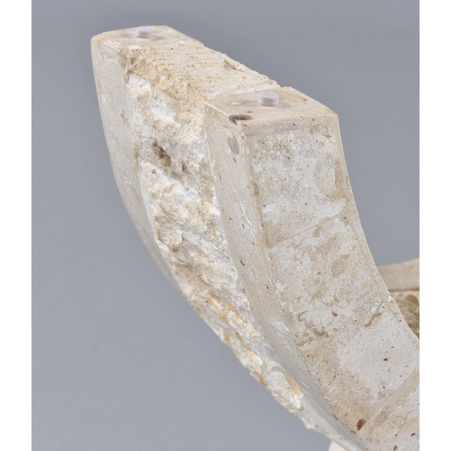 Art Deco Style Sculptural Post Modern Arched Tessellated Stone Cocktail Table For Sale 5