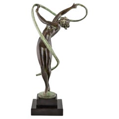 Art Deco style sculpture dancer TOURBILLON by Fayral for Max Le Verrier