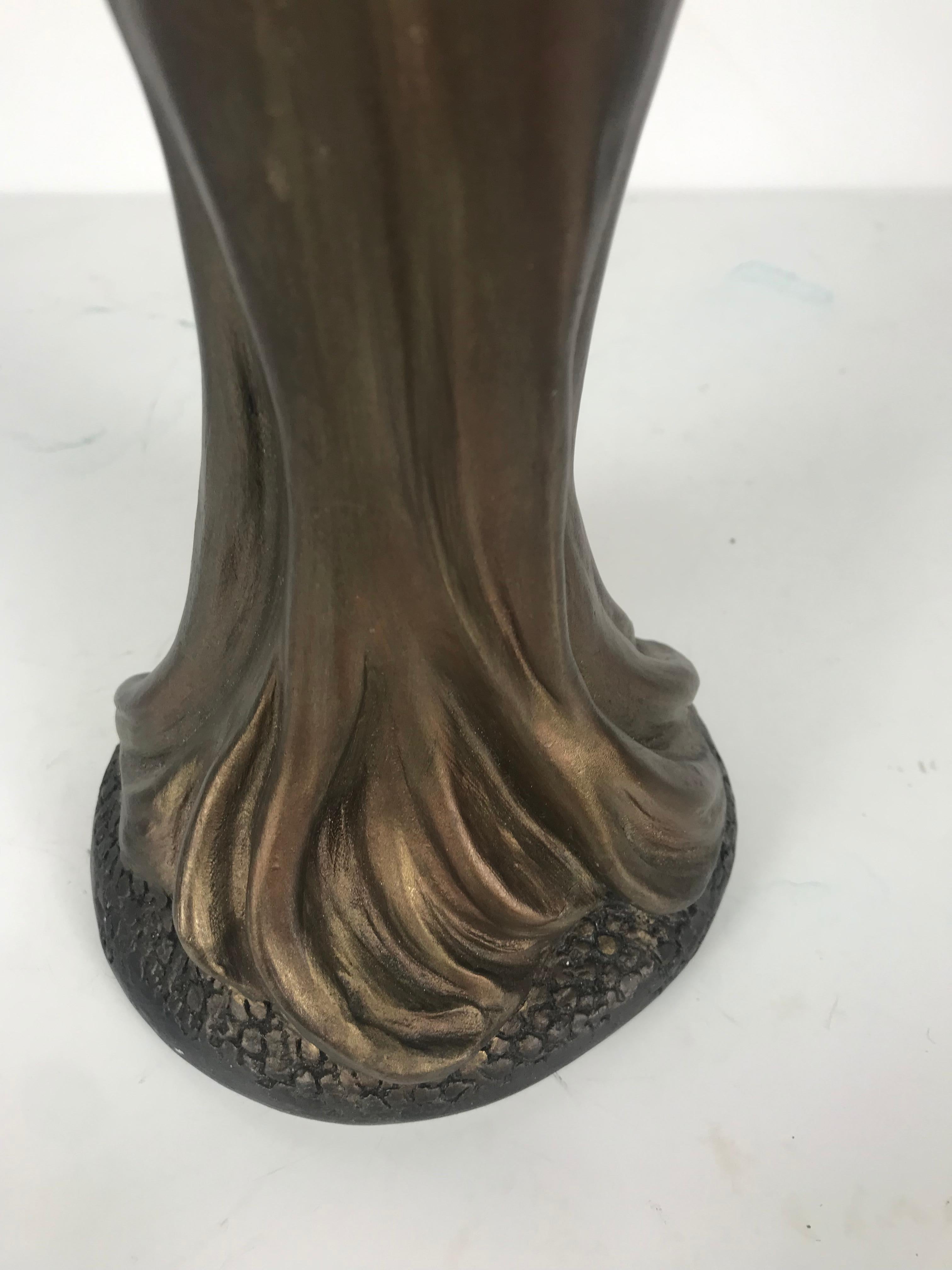 Art Deco Style Sculpture, Ecila 'Jazz Singer' Elegant Female In Good Condition In Buffalo, NY