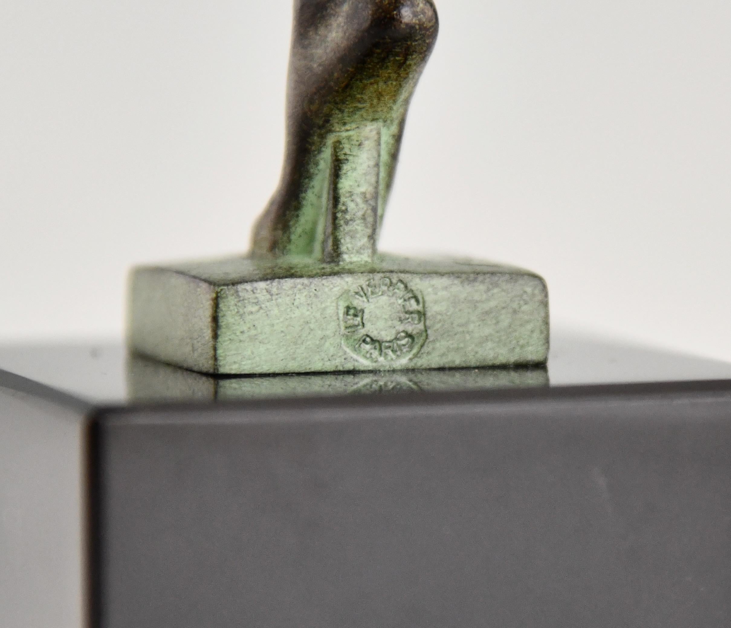 Sculpture de style Art déco d'une danseuse ALLEGRESSE Fayral pour Max Le Verrier en vente 3