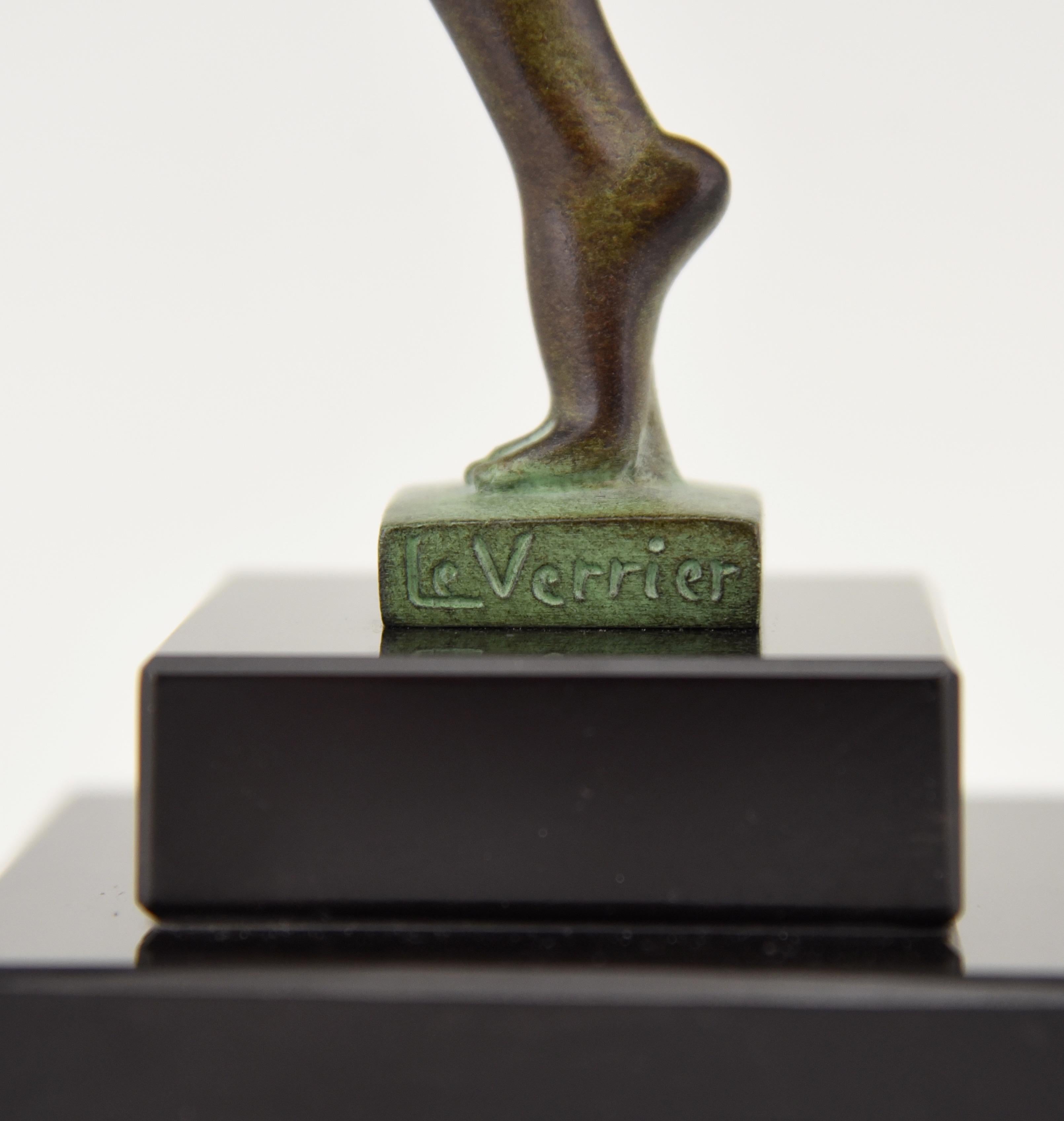 Scultura in stile Art Deco di una ballerina JEU di Max Le Verrier in vendita 2