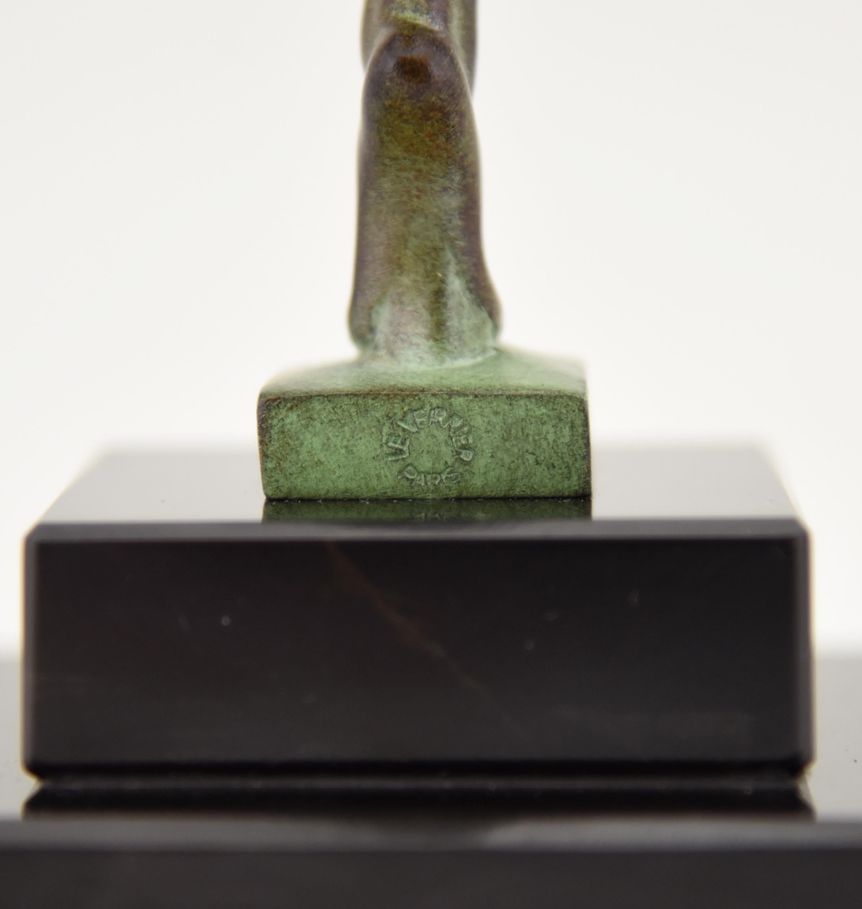 Art Deco style sculpture of a dancer JEU by Max Le Verrier 4