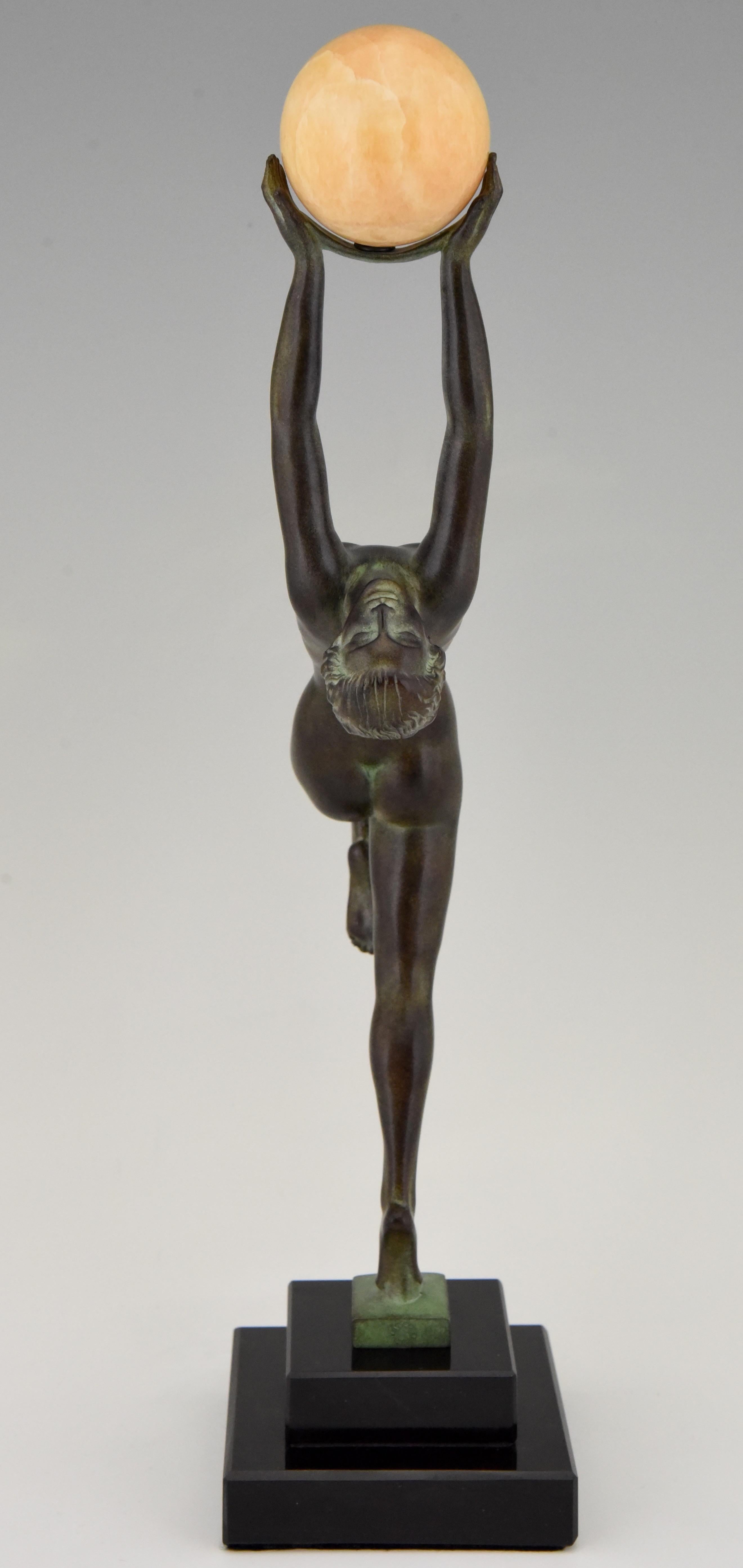 XXI secolo e contemporaneo Scultura in stile Art Deco di una ballerina JEU di Max Le Verrier in vendita