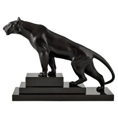 Art Deco style Sculpture of a Panther JUNGLE by Max Le Verrier, France