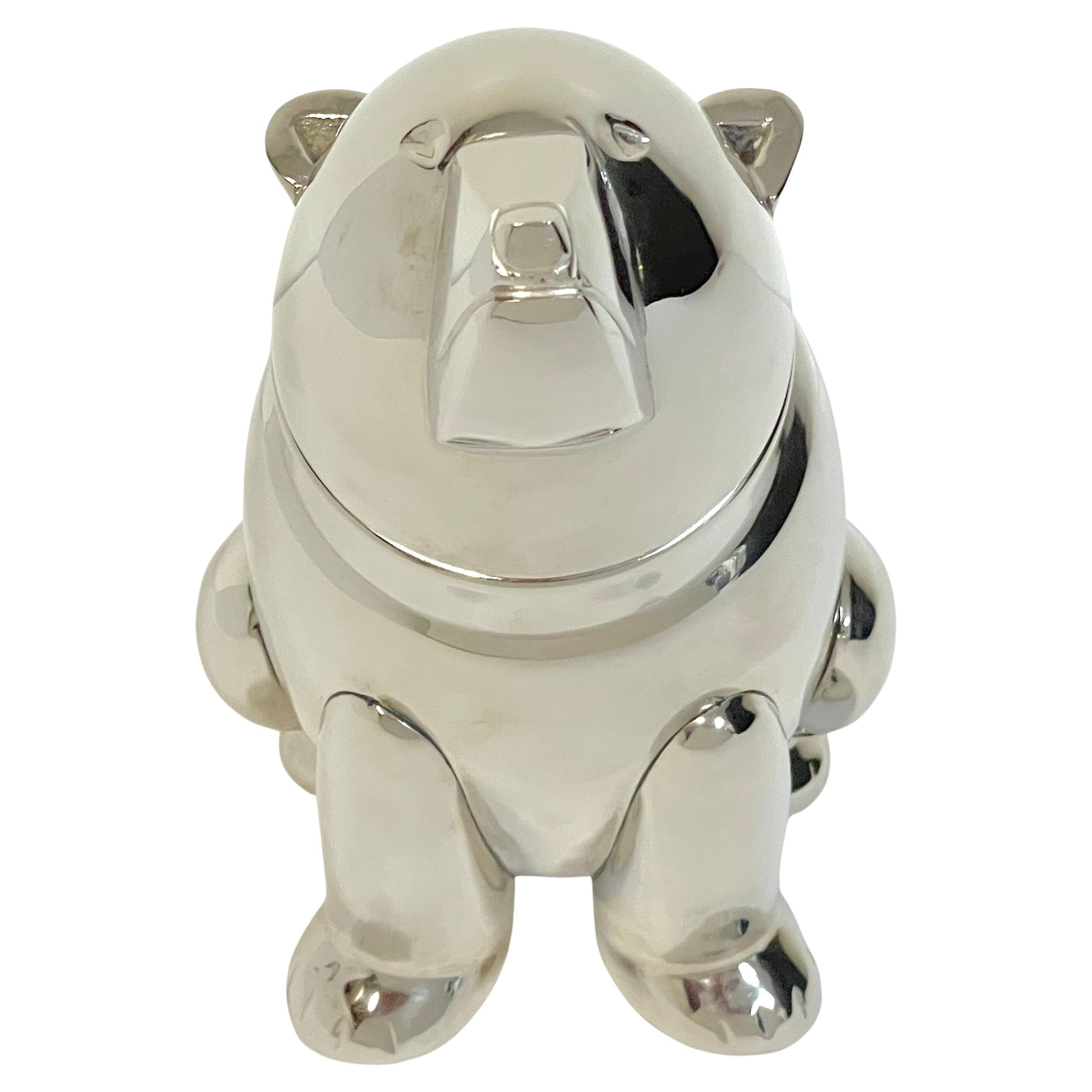 Art Deco Style Seated Bear Cocktail Shaker