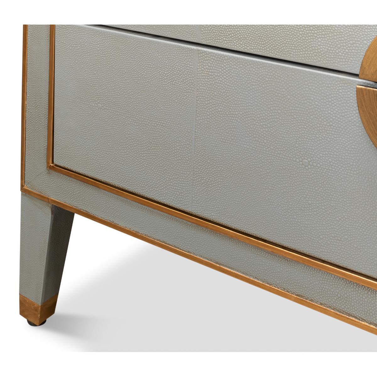 Art Deco Style Shagreen Chest of Drawers For Sale 2