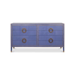 Art Deco Style Shagreen Dresser in Marlin Blue