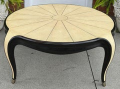 Art Deco Style Shagreen & Ebony Cocktail or Round Coffee Table