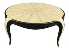Art Deco Style Shagreen & Ebony Cocktail or Round Coffee Table