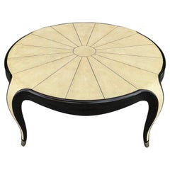 Vintage Art Deco Style Shagreen & Ebony Cocktail or Round Coffee Table