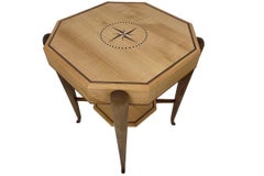 Art Deco Style Side Table Inspired by Ruhlmann with Inlay Work