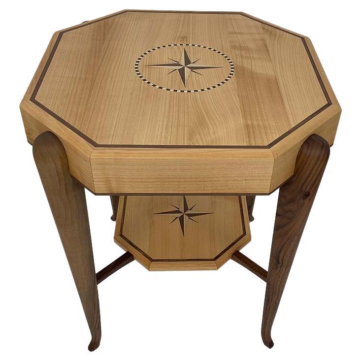Art Deco Style Side Table Inspired by Ruhlmann with Inlay Work For Sale