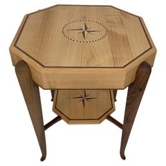 Art Deco Style Side Table Inspired by Ruhlmann with Inlay Work