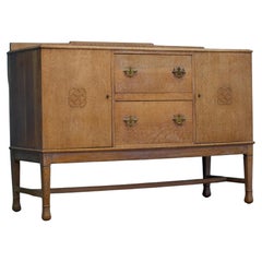 Art Deco Style Sideboard in Limed Oak, 1950s