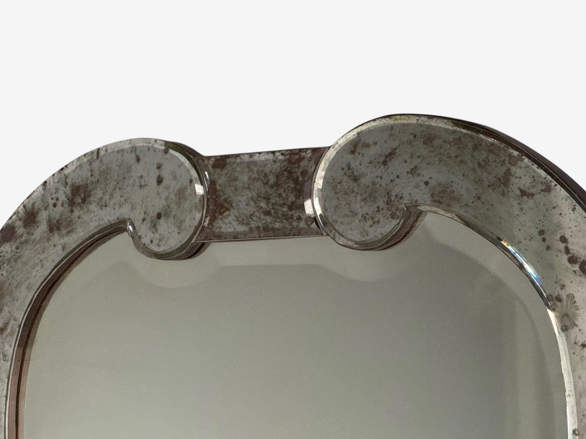 XXI secolo e contemporaneo Stile Deco, vetro smussato anticato argento, specchi veneziani da parete in vendita