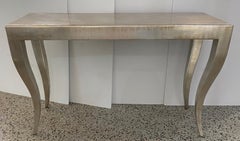 Art Deco Style Silver Leaf Console Table
