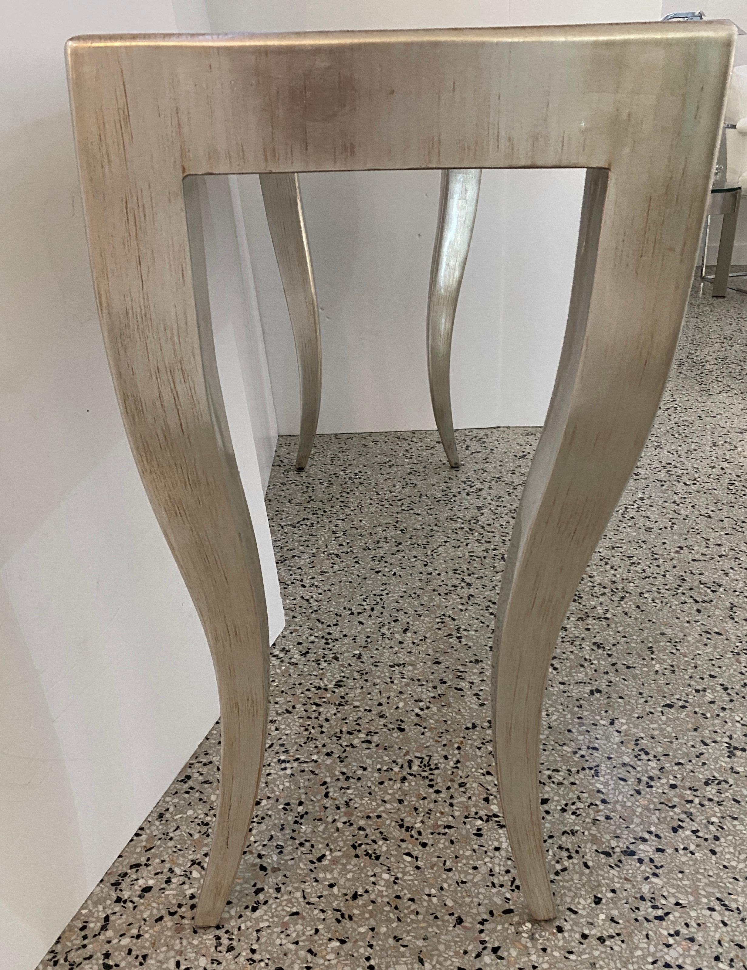 console table silver legs