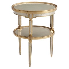 Art Deco Style Silvered and Gilt End Table