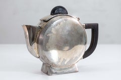 Set da tè da 3 pezzi moderno e argentato in stile Art Deco