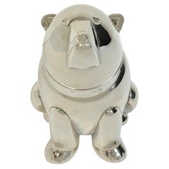 Art Deco Style Silverplated Seated Bear Cocktail Shaker