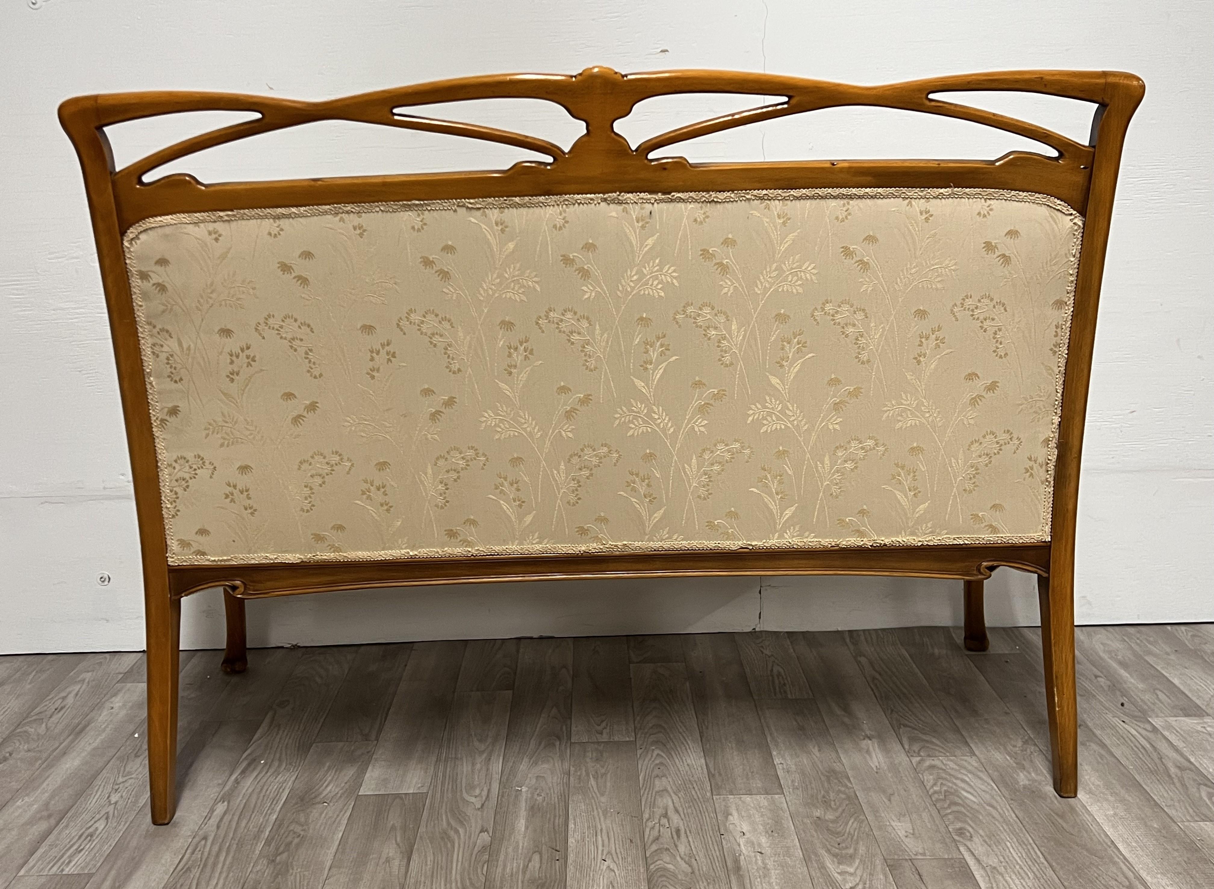 Tissu Petit canapé de style Art Déco en vente
