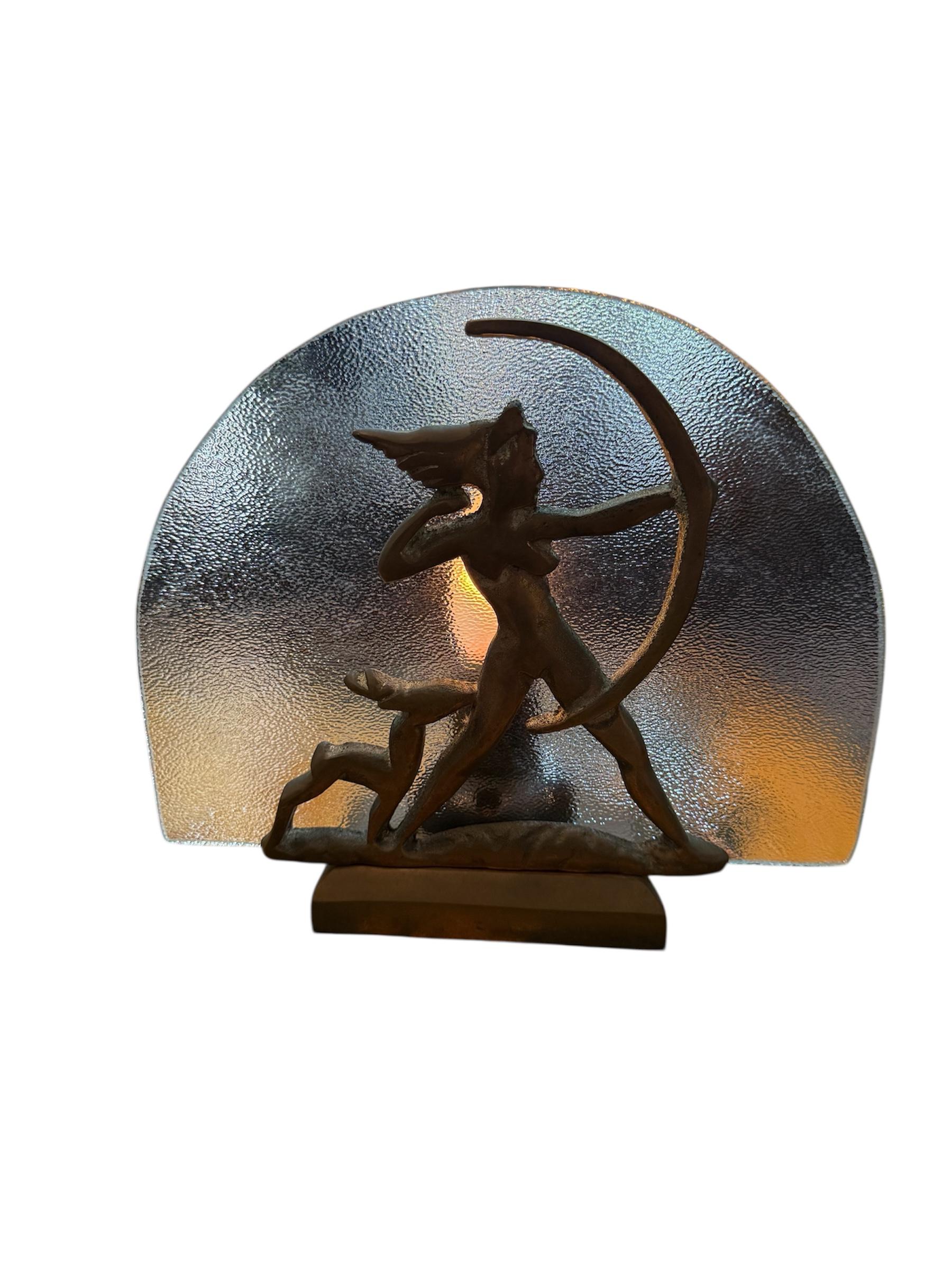 Art Deco Style Small Table Lamp In Good Condition For Sale In Guaynabo, PR