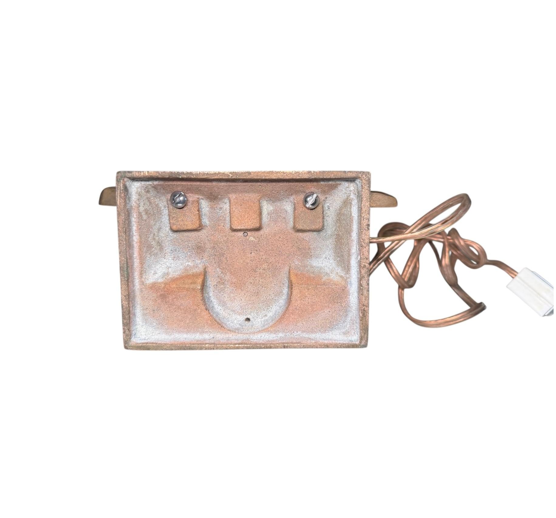 Bronze Art Deco Style Small Table Lamp For Sale